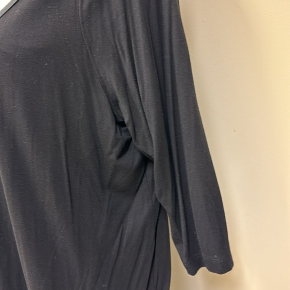 Plus size Talbots black top with sequins detail - Picture 3 of 7